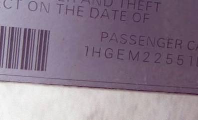VIN 1HGEM22551L118707