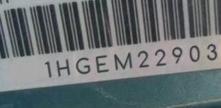 VIN 1HGEM22903L021517