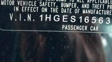 VIN 1HGES16563L032058