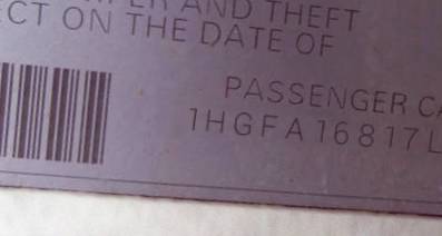 VIN 1HGFA16817L003882