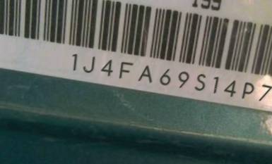 VIN 1J4FA69S14P704648