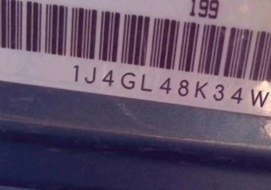 VIN 1J4GL48K34W277970