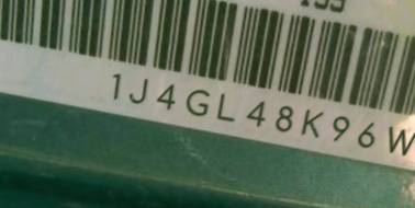 VIN 1J4GL48K96W152491
