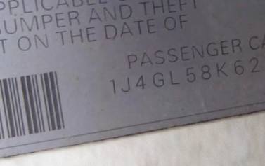 VIN 1J4GL58K62W114930