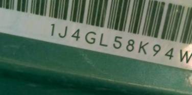 VIN 1J4GL58K94W257499