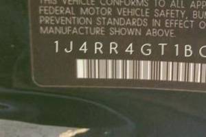 VIN 1J4RR4GT1BC543924