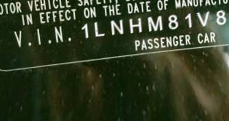 VIN 1LNHM81V87Y629660