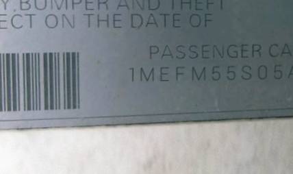 VIN 1MEFM55S05A608025