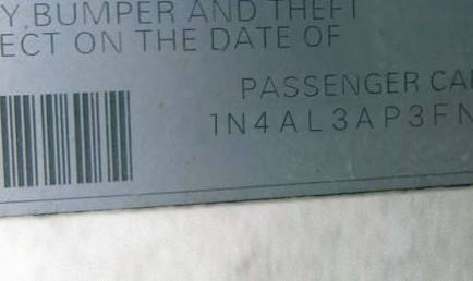 VIN 1N4AL3AP3FN343881
