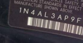 VIN 1N4AL3AP9FN891545