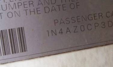 VIN 1N4AZ0CP3DC416671