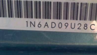 VIN 1N6AD09U28C422454