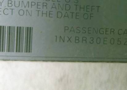 VIN 1NXBR30E05Z446530