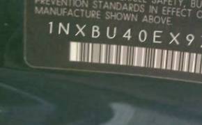 VIN 1NXBU40EX9Z139585