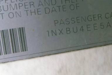 VIN 1NXBU4EE5AZ316976