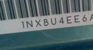 VIN 1NXBU4EE6AZ283809