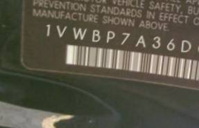 VIN 1VWBP7A36DC117735