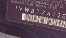 VIN 1VWBT7A32EC098890