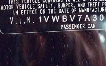 VIN 1VWBV7A30FC034956