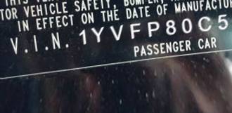 VIN 1YVFP80C565M62462