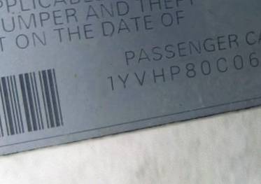 VIN 1YVHP80C065M19155