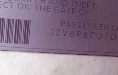 VIN 1ZVBP8CU7D5271533