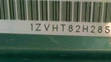 VIN 1ZVHT82H285179648