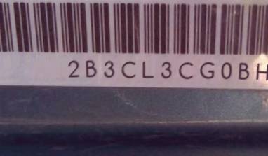 VIN 2B3CL3CG0BH577058