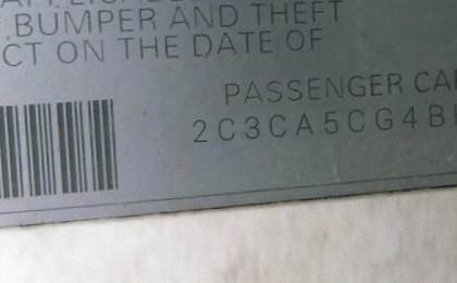 VIN 2C3CA5CG4BH533200