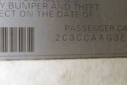 VIN 2C3CCAAG3EH276007