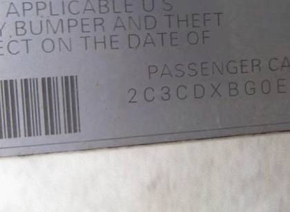 VIN 2C3CDXBG0EH215146