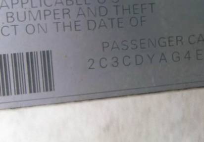 VIN 2C3CDYAG4EH299009