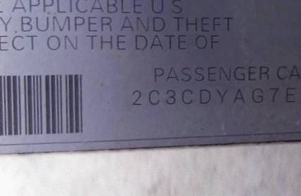 VIN 2C3CDYAG7EH293429