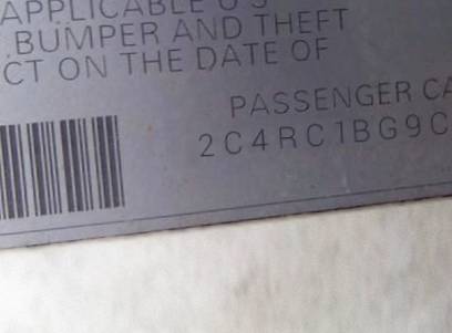 VIN 2C4RC1BG9CR168552