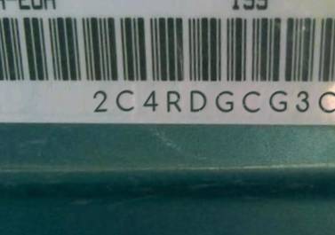 VIN 2C4RDGCG3CR295988