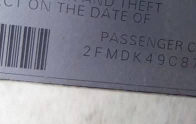 VIN 2FMDK49C87BA25572