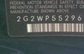 VIN 2G2WP552961146170