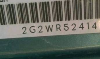 VIN 2G2WR524141136696
