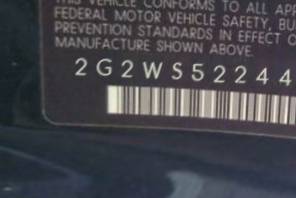 VIN 2G2WS522441223172