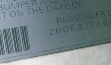 VIN 2HGFG12668H558831