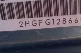 VIN 2HGFG12866H567284