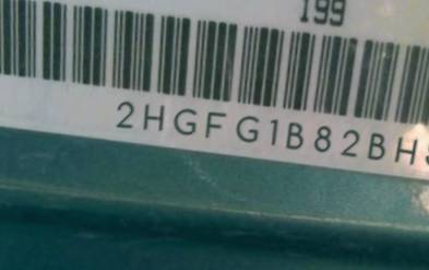 VIN 2HGFG1B82BH515581