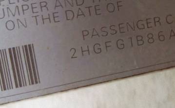 VIN 2HGFG1B86AH519471