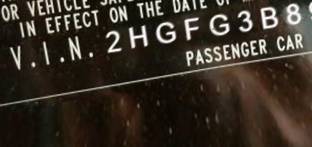 VIN 2HGFG3B89DH524695