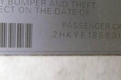 VIN 2HKYF18653H518824