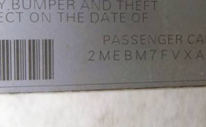 VIN 2MEBM7FVXAX612703