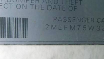 VIN 2MEFM75W33X649154