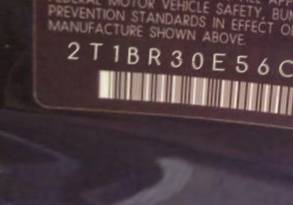 VIN 2T1BR30E56C679497