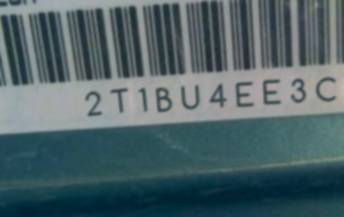 VIN 2T1BU4EE3CC908896