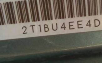 VIN 2T1BU4EE4DC942699